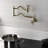 Kingston Brass Wendell Two-Handle 1-Hole Wall Mount Pot Filler Faucet with Knurled Handle-87907573