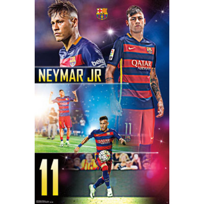 Fc Barcelona - Neymar Jr 15, reproduction d'affiche (22 x 34)