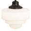 13" Wide Revival Schoolhouse Tiered Globe Pendant
