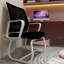 Chaise de bureau moderne minimaliste - structure en métal, douce et confortable, pour la maison et le bureau, disponible en plusieurs couleurs