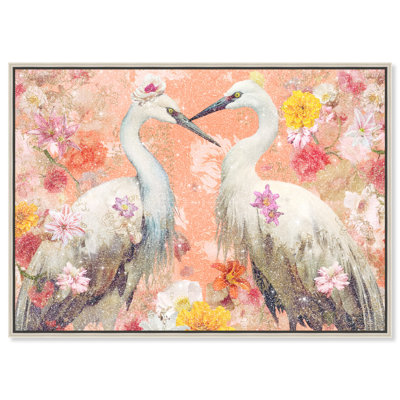 Contemporary Chinoiserie Aviary Canvas Animals Print by Oliver Gal