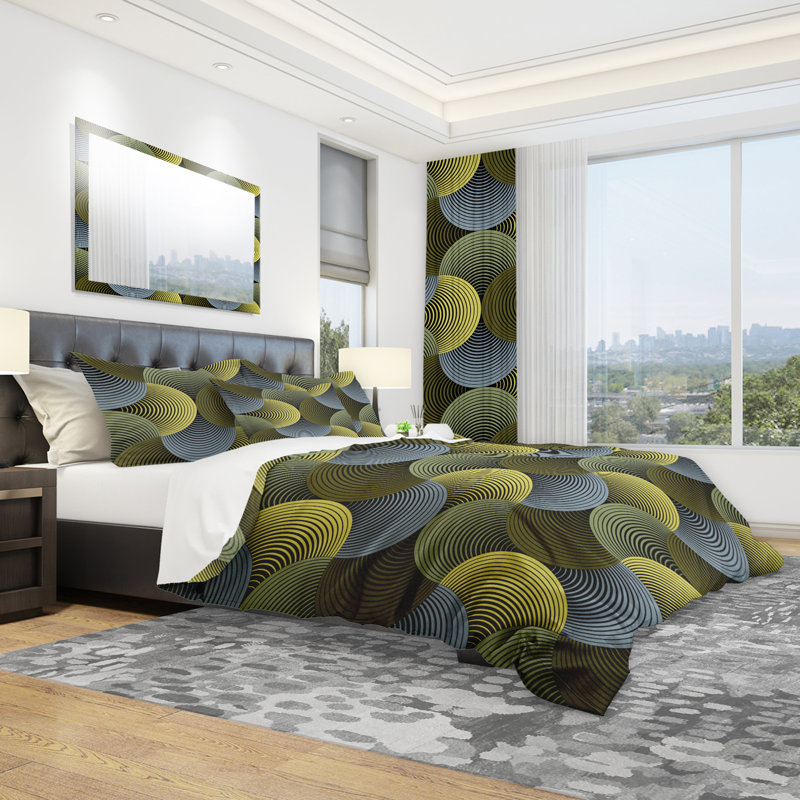 Ensemble de housse de couette moderne et contemporaine, Housse simple + 1 taie décorative