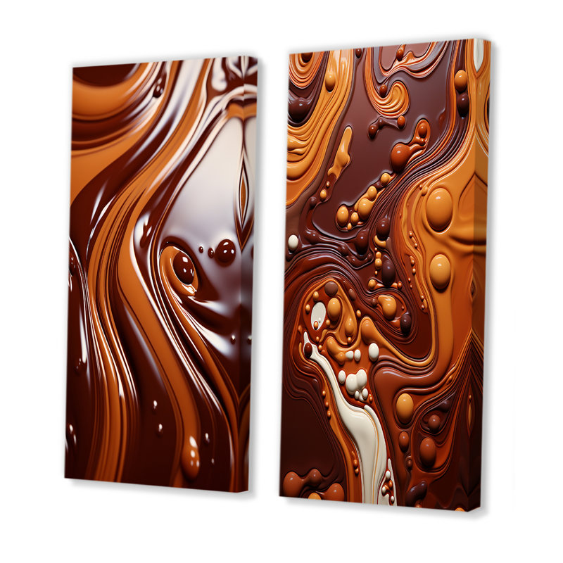 Café espresso Euphoria - ensemble de 2 impressions sur toile café, H 28 po x l 25 po, Toile tendue