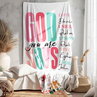 Couverture d'inspiration chrétienne, God Says You are Bible Verse