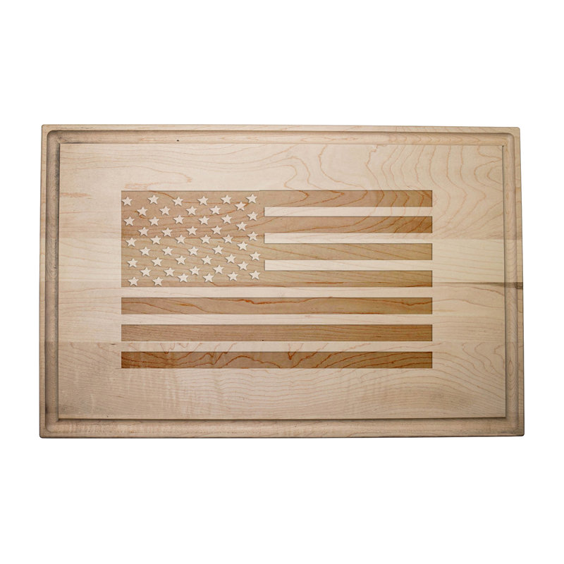 Planche à découper drapeau américain, Érable