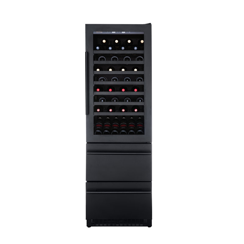 Estate 24" Black Stainless Steel Dual Zone Wine and Beverage Fridge