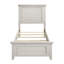 Lit à panneaux simple de style moderne avec style, finition blanche pour chambre à coucher - Finition de meubles en bois, tête de lit et rails requis-800457917