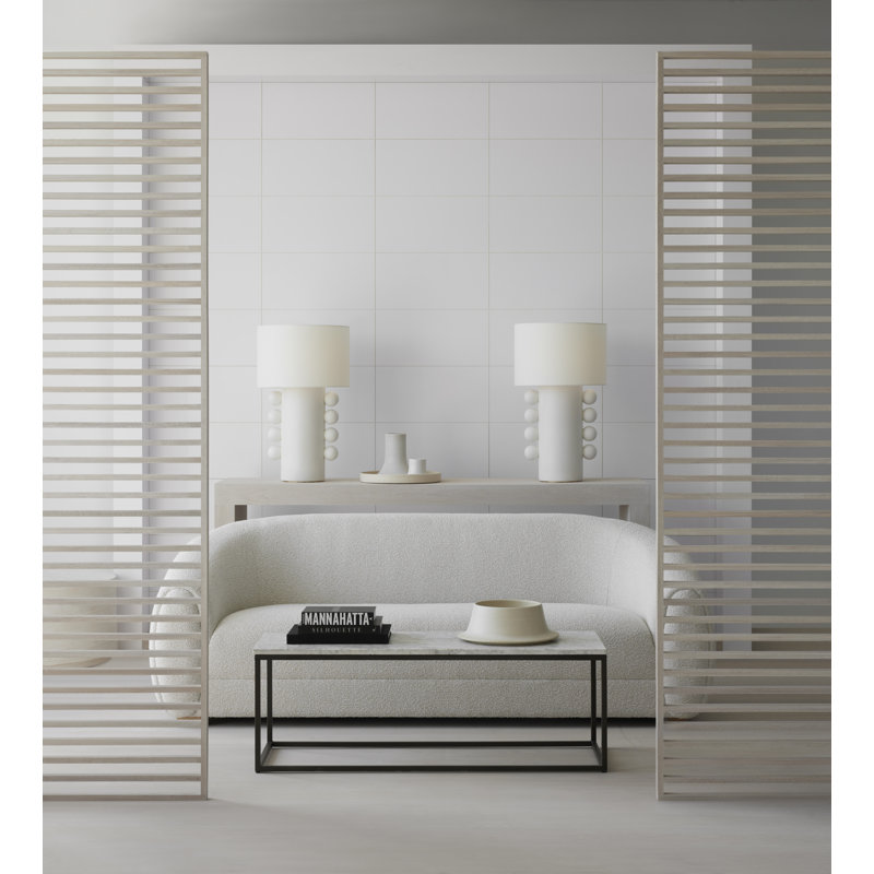 Kelly Wearstler Tiglia Tall Table Lamp, Plaster White, 31" H x 18.5" W x 18.5" D