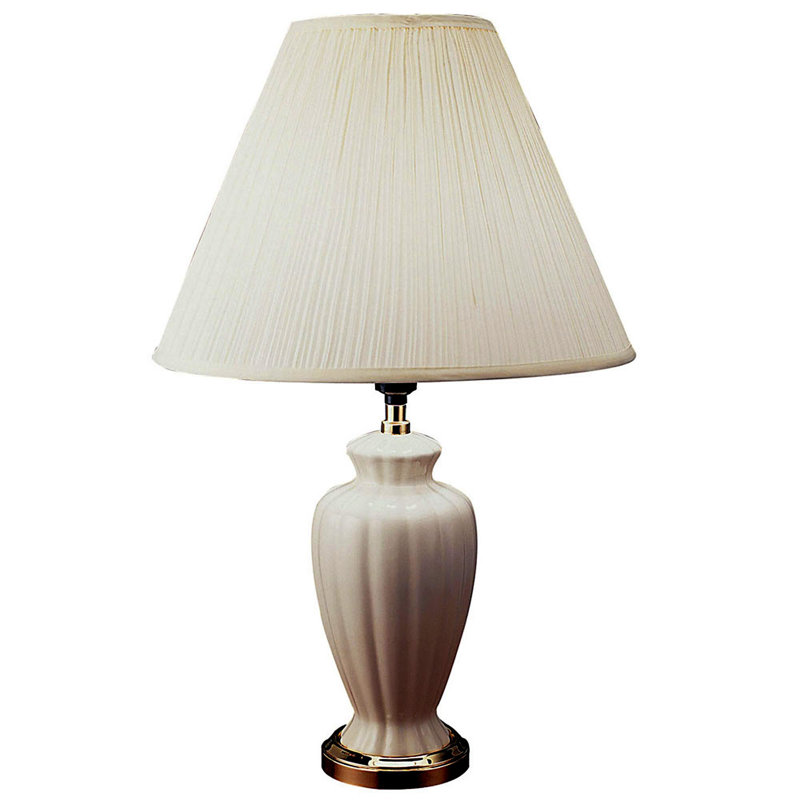 Lampe de table 26 po Giamarie, Blanc cassé