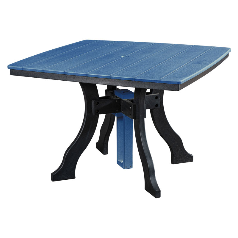 Table carrée Rosecliff Heights, Bleu, Noir