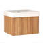 Meuble-lavabo mural de 30 po avec lavabo, armoire de salle de bain flottante murale avec finition en contreplaqué intégré de conception minimaliste moderne pour salle de bain compacte couleur acacia-119819544