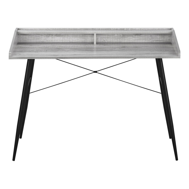Bureau d'ordinateur, bureau personnel, ordinateur portable, tablettes de rangement, travail, stratifié, métal, contemporain, moderne