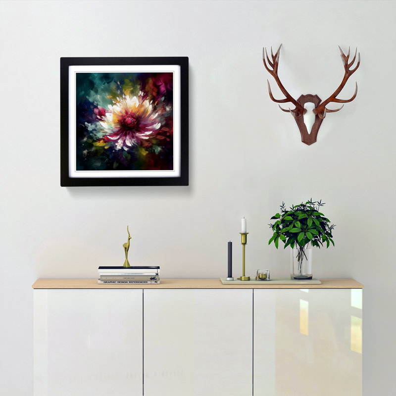 Single Picture Frame Print on Wood, Black