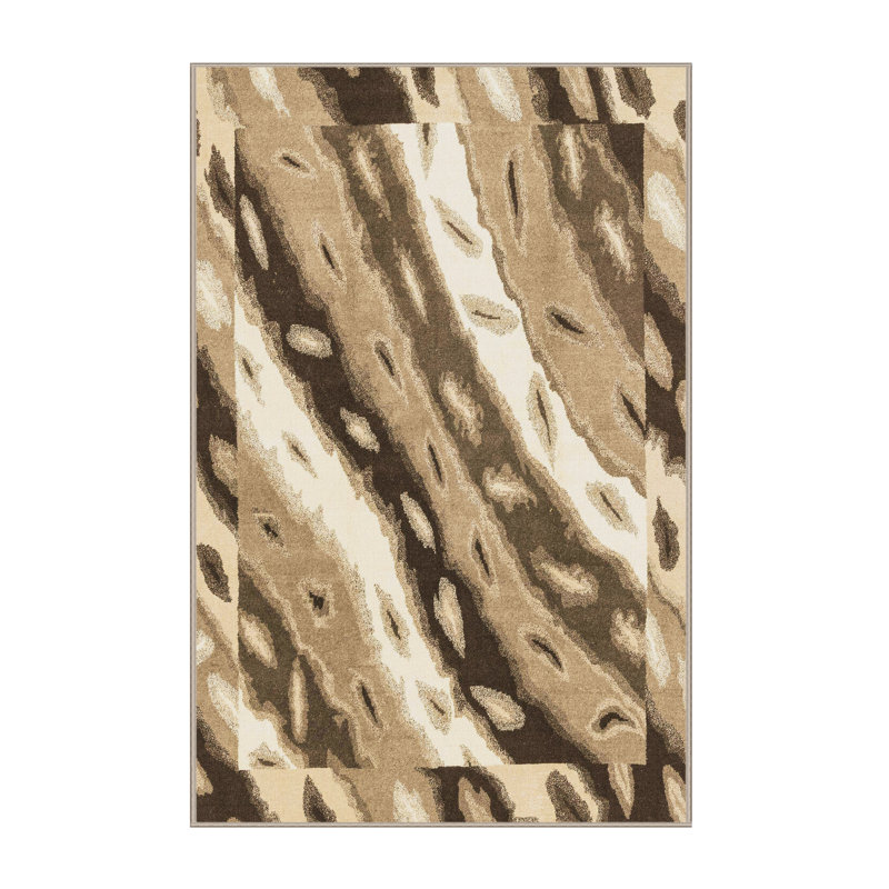Tapis décoratif multicolore à motif abstrait, Rectangle 6 pi x 9 pi