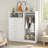 Hajun 4 Drawer Dresser with Clothing Rack and LED Lights,Modern LED Dresser for Bedroom