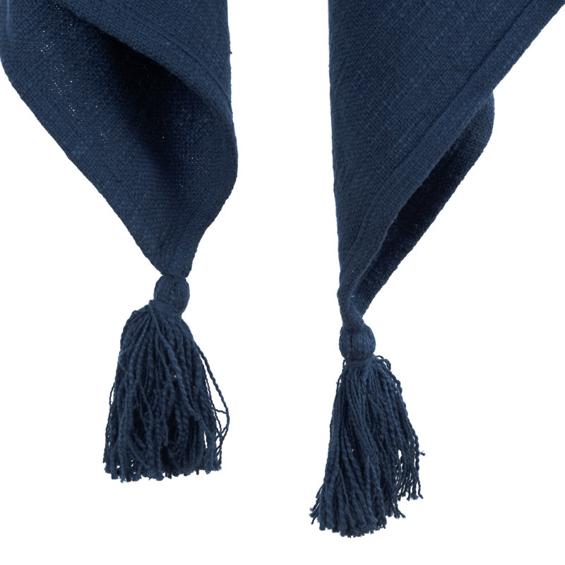 Hand Woven Throw Blanket, Blue