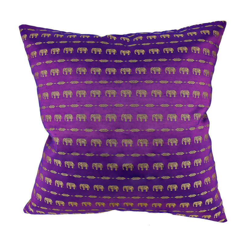 Ensemble de housse de coussin décoratif en soie mauve