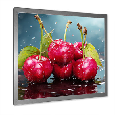 Cherry Eclipse 1 - Art mural cerise