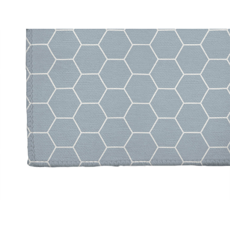 Tapis de bureau léger Peigne, L 5 pi x L 3 pi, Bleu ardoise