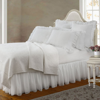 Cotton Voile Collection Bed Skirt, 15" Drop Length