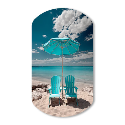 Mancuso - Coastal Beach Cylinder Shape Assymterical Metal Wall Art
