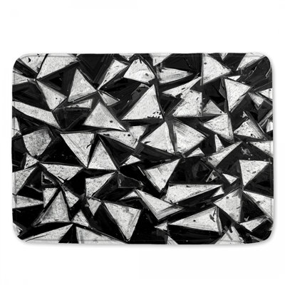 Abstract Triangular Shapes Bath Mat