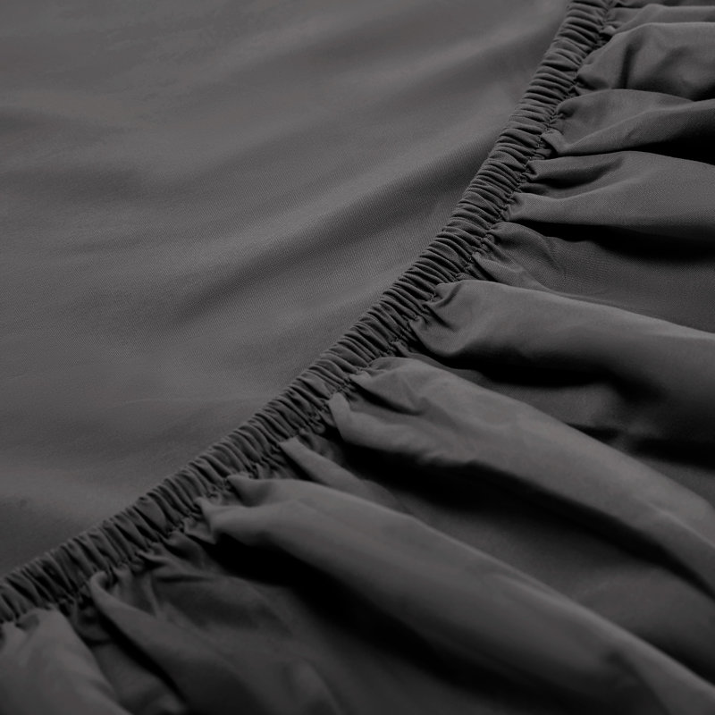 Ensemble de draps très profond en microfibre percale, Ensemble de draps pour lit simple + drap-housse et, Noir