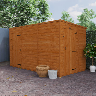 TigerFlex® Modular Buildings Solid Wood Shiplap Pent Garden Shed