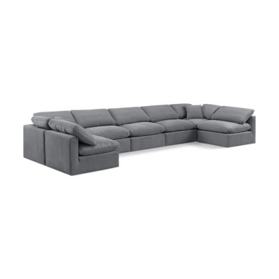 Itala Velvet U-Shaped Sectional Reversible