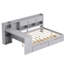 Lit de jour gris avec rangement conçu, bureau d'étude polyvalent et structure stable avec bibliothèque intégrée réglable, idéale pour les petits espaces invités-326583572