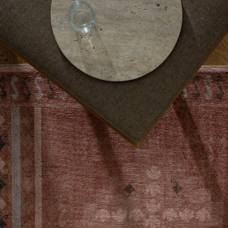 Djembe Easy Care Rug, Berry, 6'3" x 9'2"