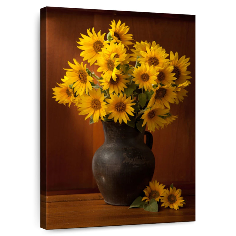 Harnek Cruche de tournesols, H 51 po x l 34 po