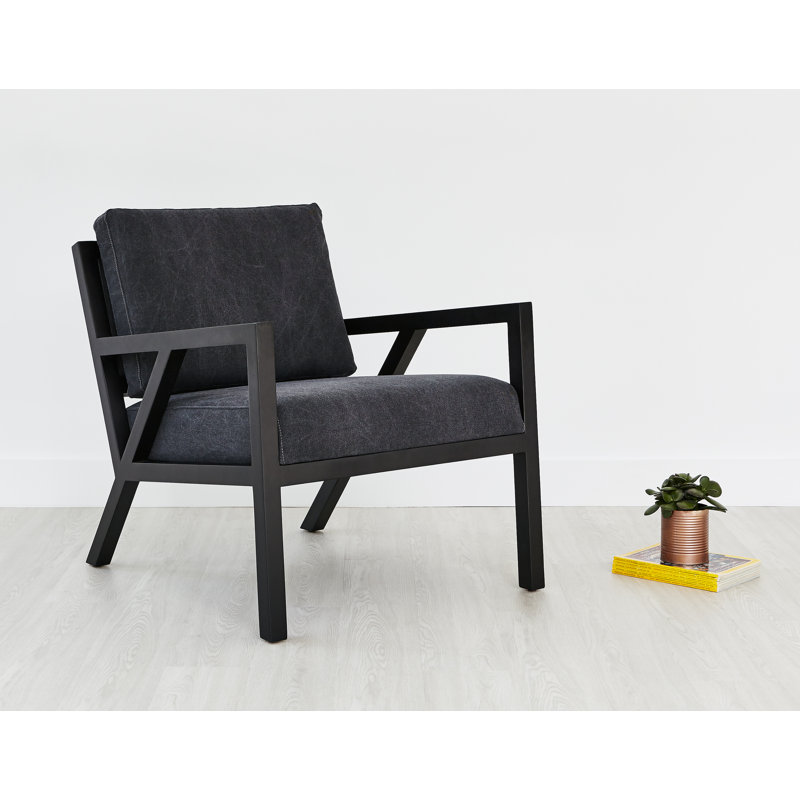 Truss Lounge Chair, Vintage Mineral Performance, Ash Black