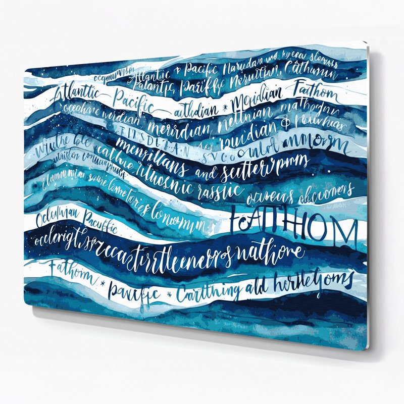 Art nautique bleu, art nautique, H 16 po x l 20 po