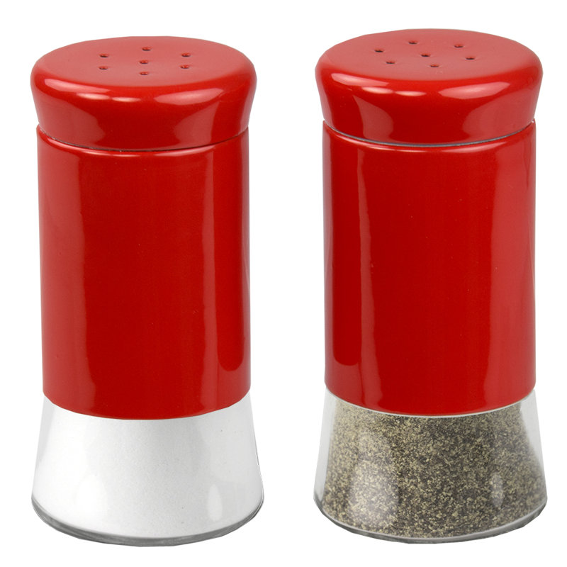 Ensemble de salière et poivrière Ar Run Home Basics Essence, Rouge