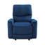 Fauteuil inclinable électrique berçant moderne en velours bleu-272262767