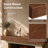 70.9" Long Floating Shelve for Wall, Solid Wood Wall Shelf with Hand-Carved Herringbone Design