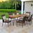 Barnett 6 - Person Acacia Wicker Patio Dining Set with Rectangular Table