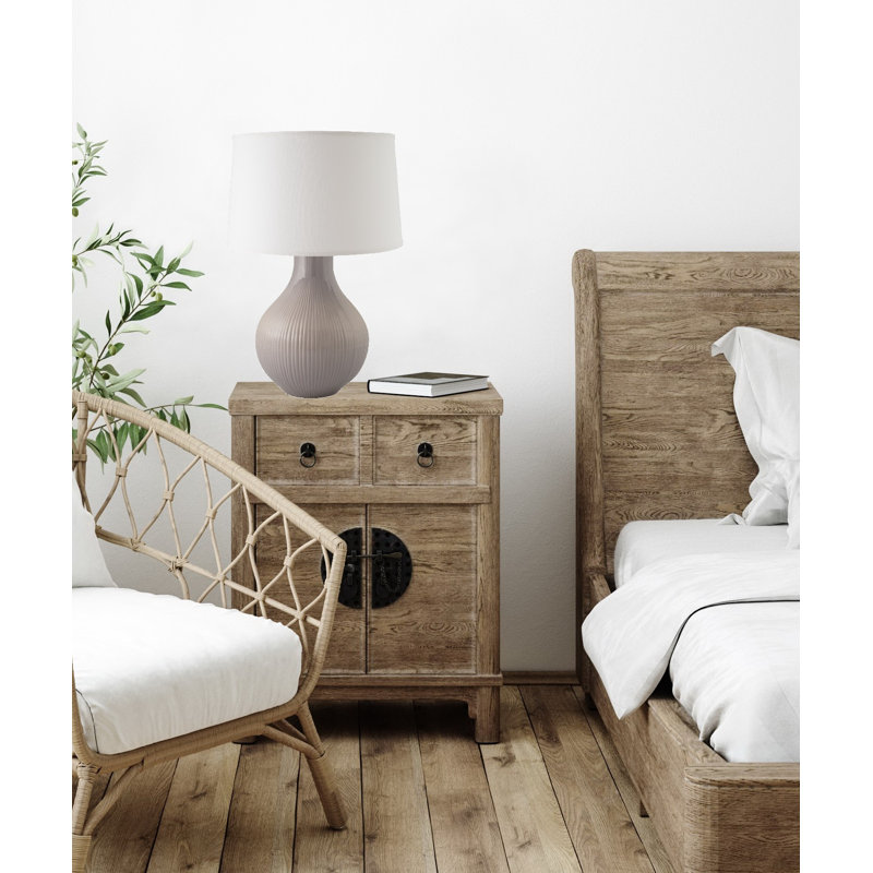 Erich Ceramic Table Lamp, Gloss Swanky Gray