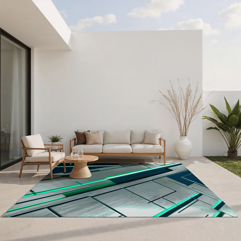 Cosmic Refract Indoor And Outdoor Area Rug, Rectangle 9' x 12'
