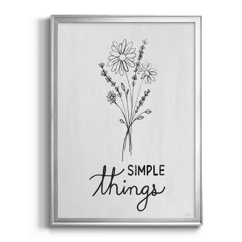 " Simple Things Sketch ", Silver, 36.5" H x 26.5" W x 1" D