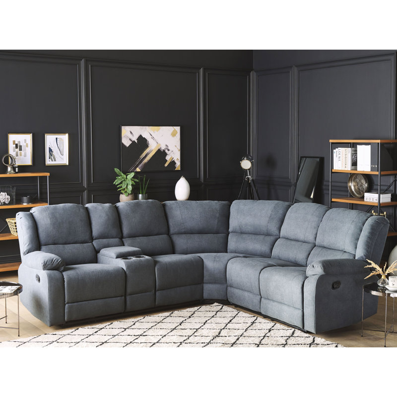 Abdulbari 5 Seater Reclining Corner Sofa , Manual