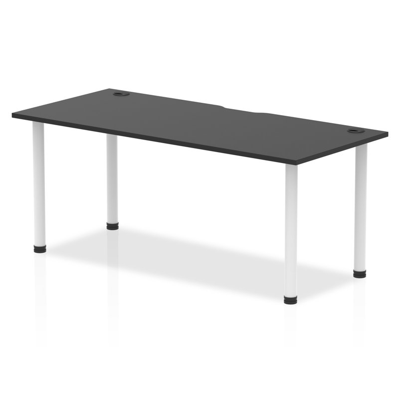 Steel Writing Desk, 73.25cm H x 180cm W x 60cm D, White