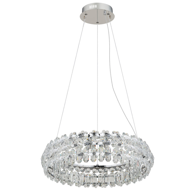 1 - Light Chrome LED Geometric Pendant