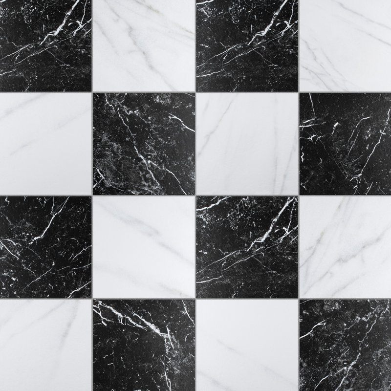 Merzoni Checker Ruzzini 18" x 18" Porcelain Wall & Floor Tile