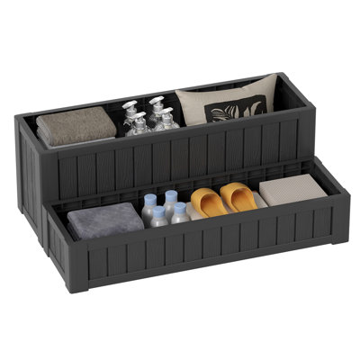 2-Step Non-Slip Storage Stool – Multi-Purpose Step Stair with Built-In Compartment