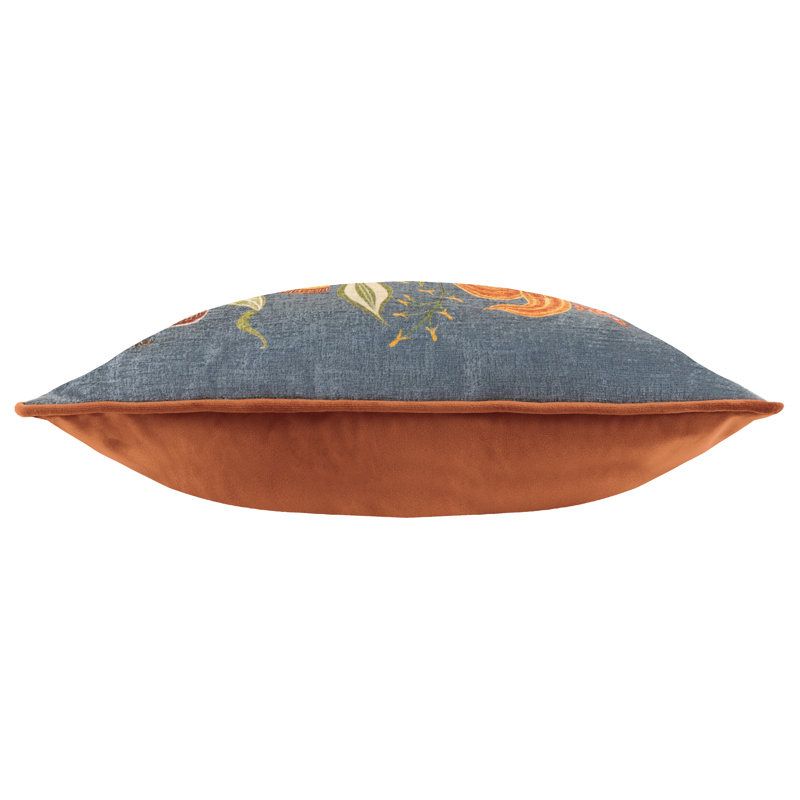 Hawthorn Floral Square Cushion, Blue