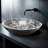 Handmade Round Gemstone Bathroom Sink, 17" Vessel Sink, Dark Green