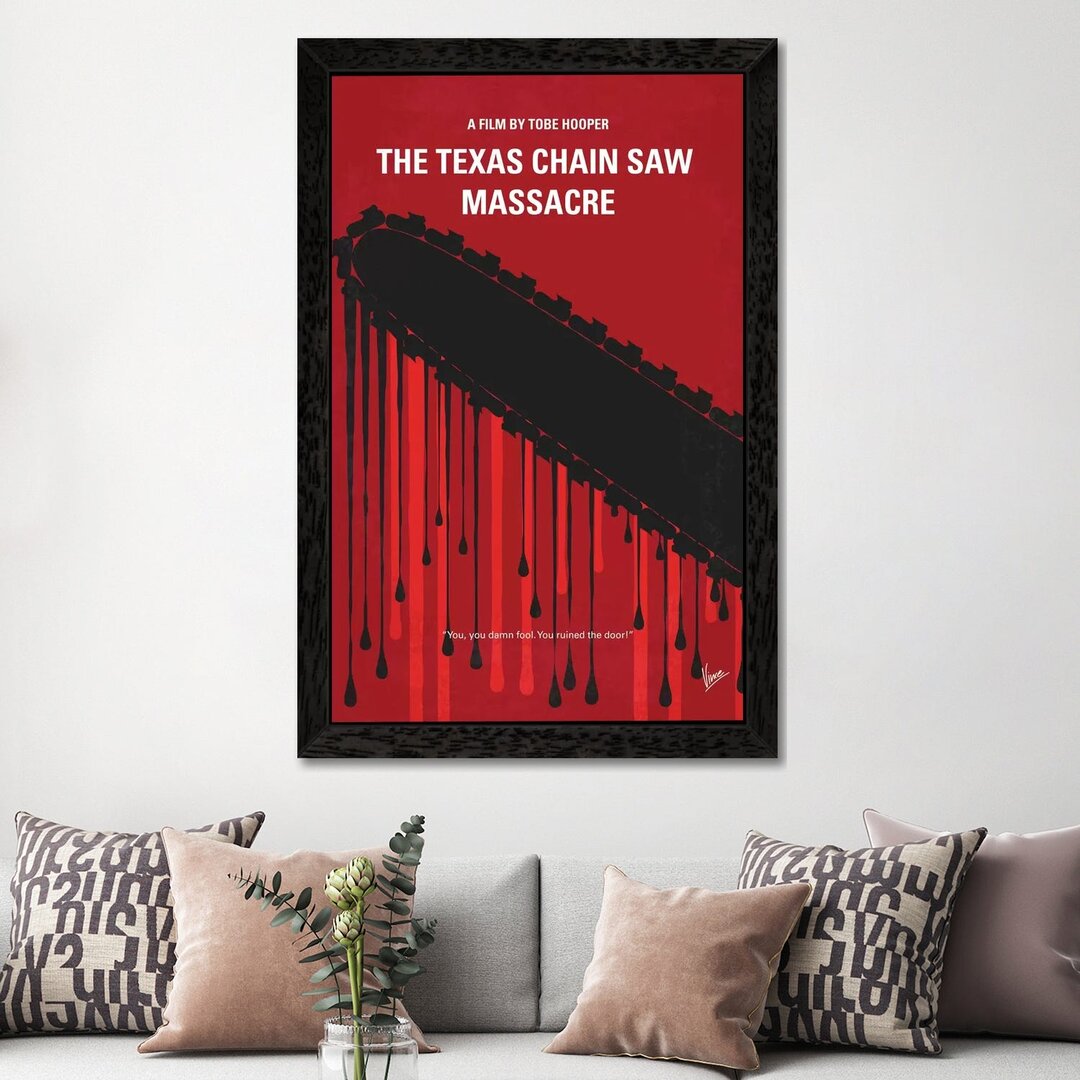 Gerahmtes Leinwandbild - Werbung „The Texas Chain Saw Massacre Minimal Movie Poster” von Chungkong