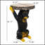 Charmante table d'appoint pour chien noire avec statue MGO, parfaite pour la décoration intérieure et extérieure, ajoute une élégance ludique à tout espace